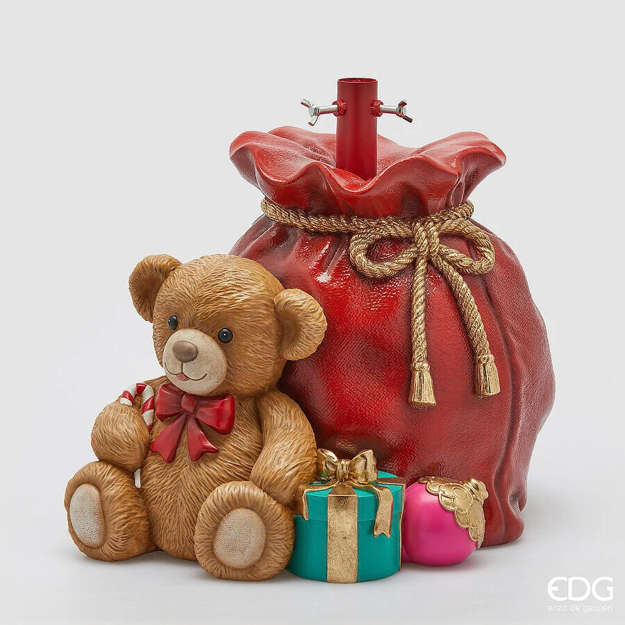 EDG Enzo De Gasperi Base Pino Sacco Reagli Natale H 44 Cm L 45 Cm L 38 Cm Green Red