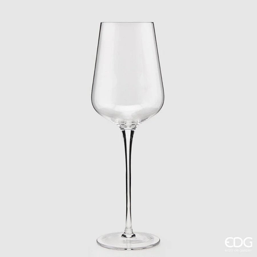 EDG Enzo De Gasperi Calice Vino Bianco H 27,5 Cm D 9 Cm 500 Ml Vetro Cf 4 Pz