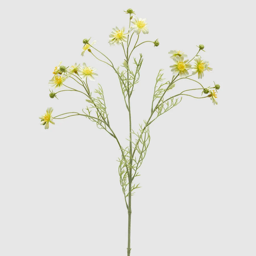 EDG Enzo De Gasperi Camomilla Ramo con Foglie H 70 Cm Pianta Artificiale Giallo