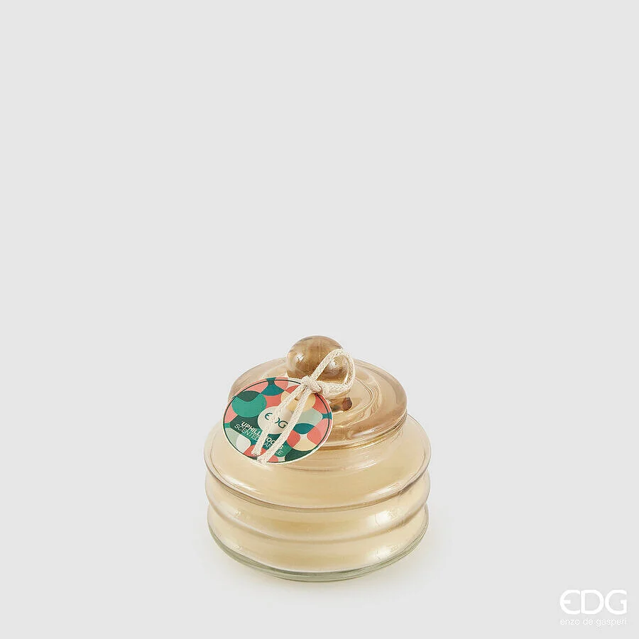 EDG Enzo De Gasperi Candela Circle con Profumo H 7,5 Cm D 7,5 Cm Bomboniera Vetro Uphill Woods