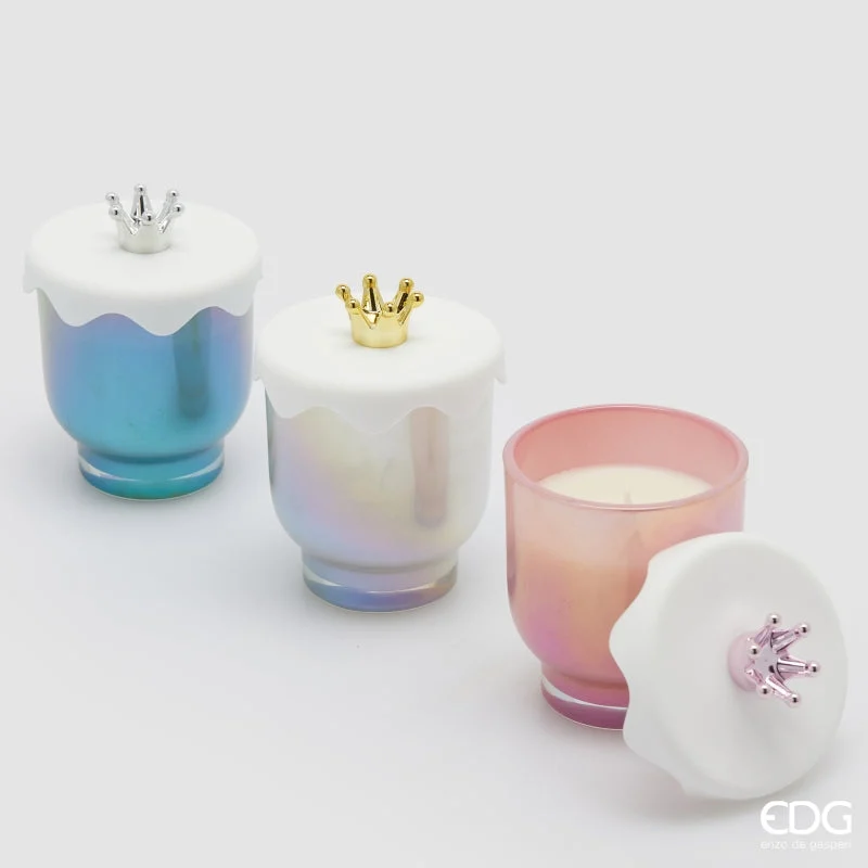 EDG Enzo De Gasperi Candela di Natale Corona Ass. H 12,5 Cm D 9 Cm  Nordic Vetiver, Amber o Princess off Night 1 Pz