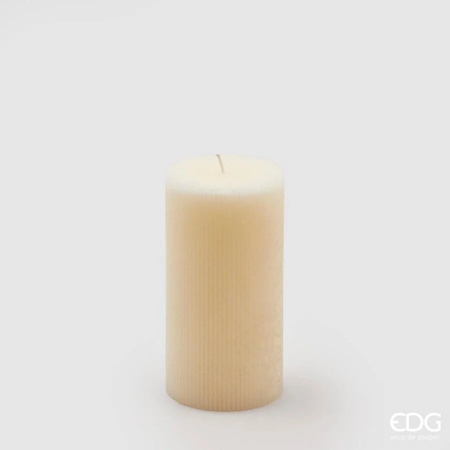 EDG Enzo De Gasperi Candela Dorica H 15 Cm D 8 Cm Ivory