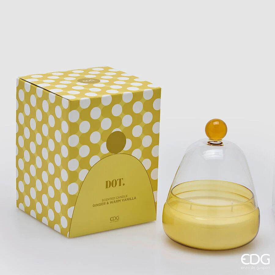 EDG Enzo De Gasperi Candela Dot a Cupola H 17,2 Cm D 12 Cm Ginger Vanilla
