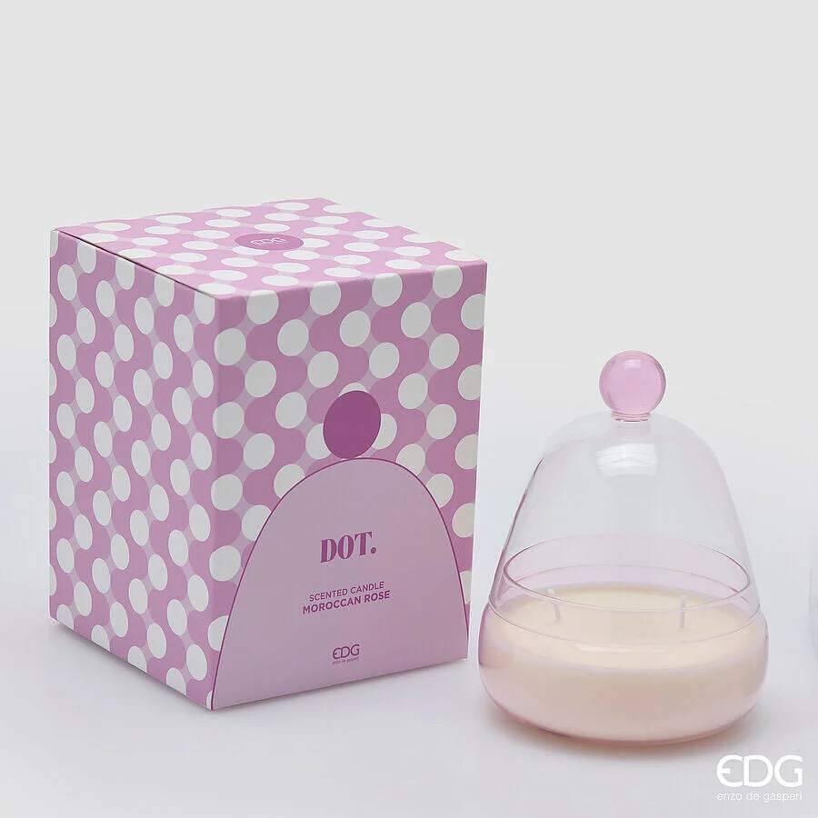 EDG Enzo De Gasperi Candela Dot a Cupola H 17,2 Cm D 12 Cm Moroccan Rose
