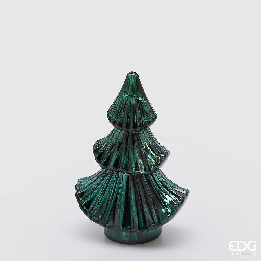 EDG Enzo De Gasperi Candela Forest Albero di Natale H 20 Cm L 13 Cm L 8 Cm Mission Fig Jasmine Green
