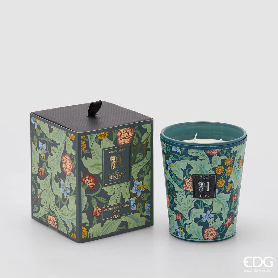 EDG Enzo De Gasperi Candela Heritage con Profumo H 16 Cm Citrus Verbena