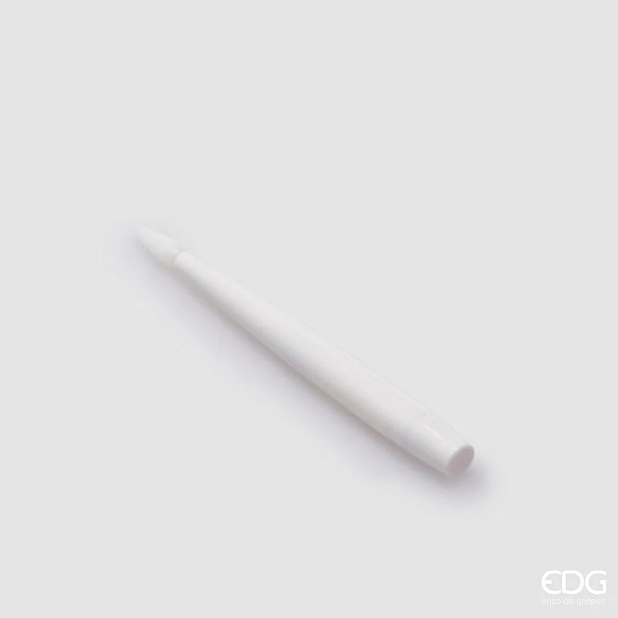 EDG Enzo De Gasperi Candela Led da Appendere Natale H 15,5 Cm D 1,5 Cm Cf 10 Pz White