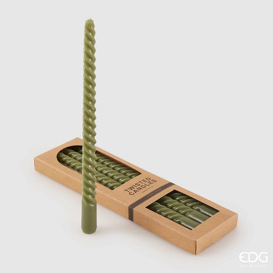 EDG Enzo De Gasperi Candela Stelo Twist H 30 Cm Cf 4 Pz Olive