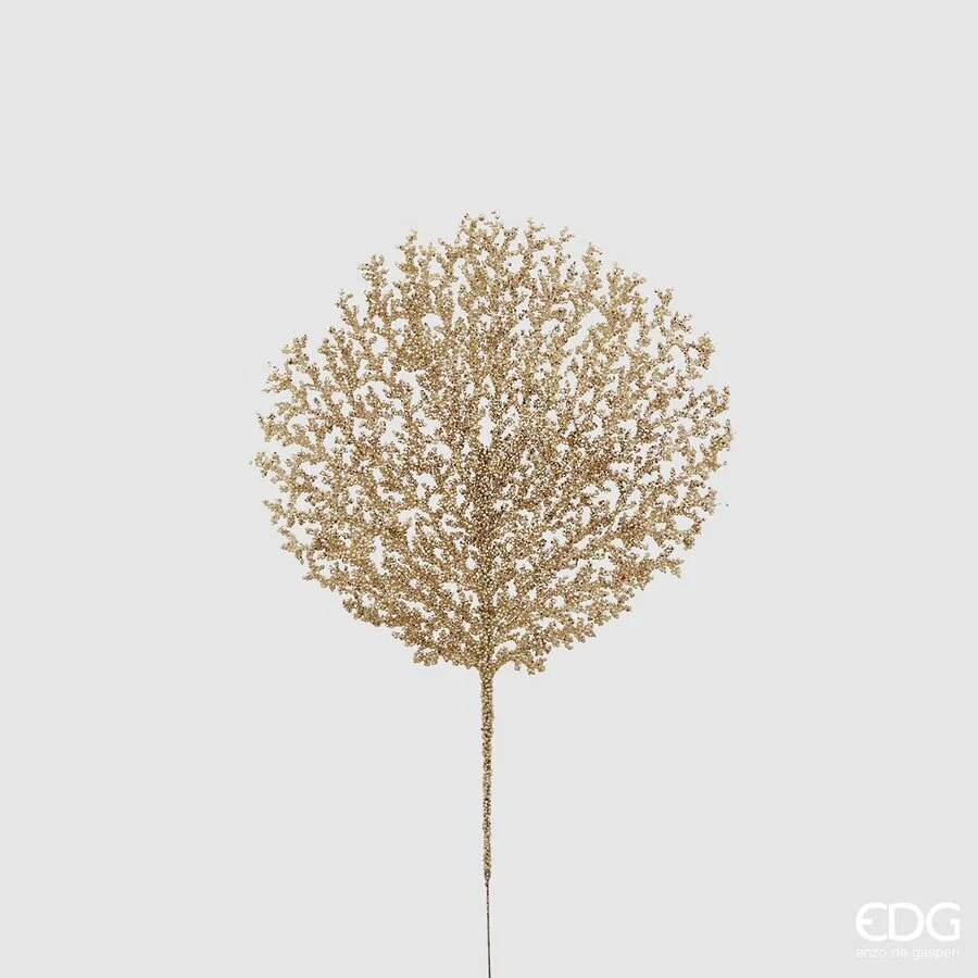 EDG Enzo De Gasperi Corallo Bell Ramo di Natale H 48 Cm Champagne