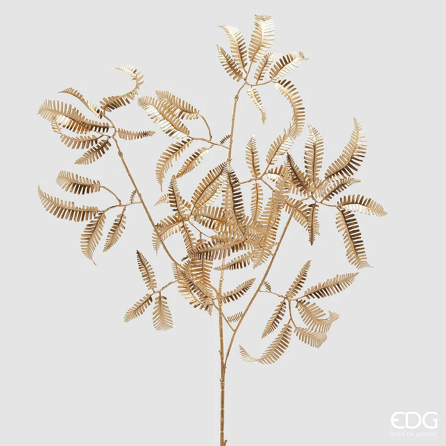 EDG Enzo De Gasperi Felce BMetal Ramo di Natale H 96 Cm Gold