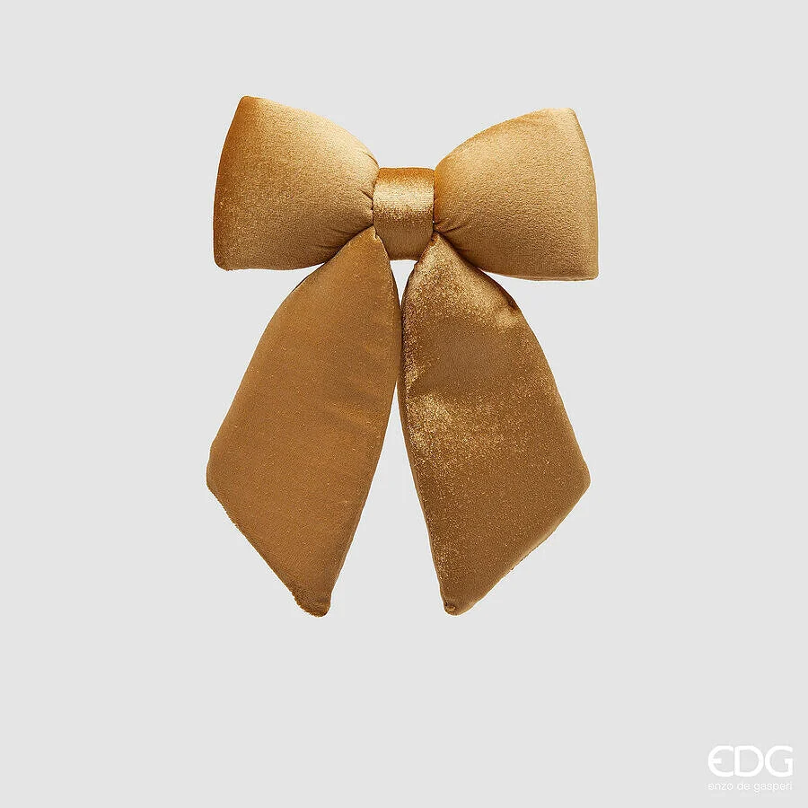 EDG Enzo De Gasperi Fiocco Natale Velluto H 25 Cm L 21 Cm Gold