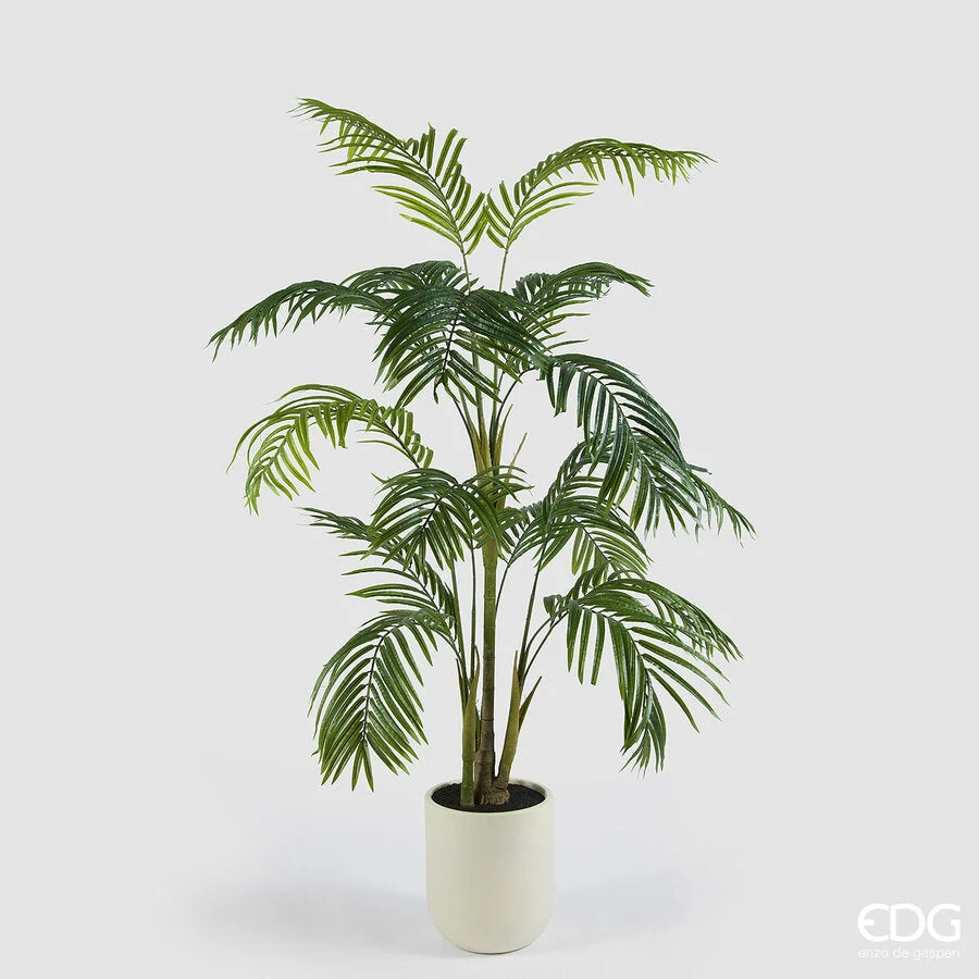 EDG Enzo De Gasperi Palma Areca Vogue con Vaso Pianta Artificiale H 183 Cm Verde