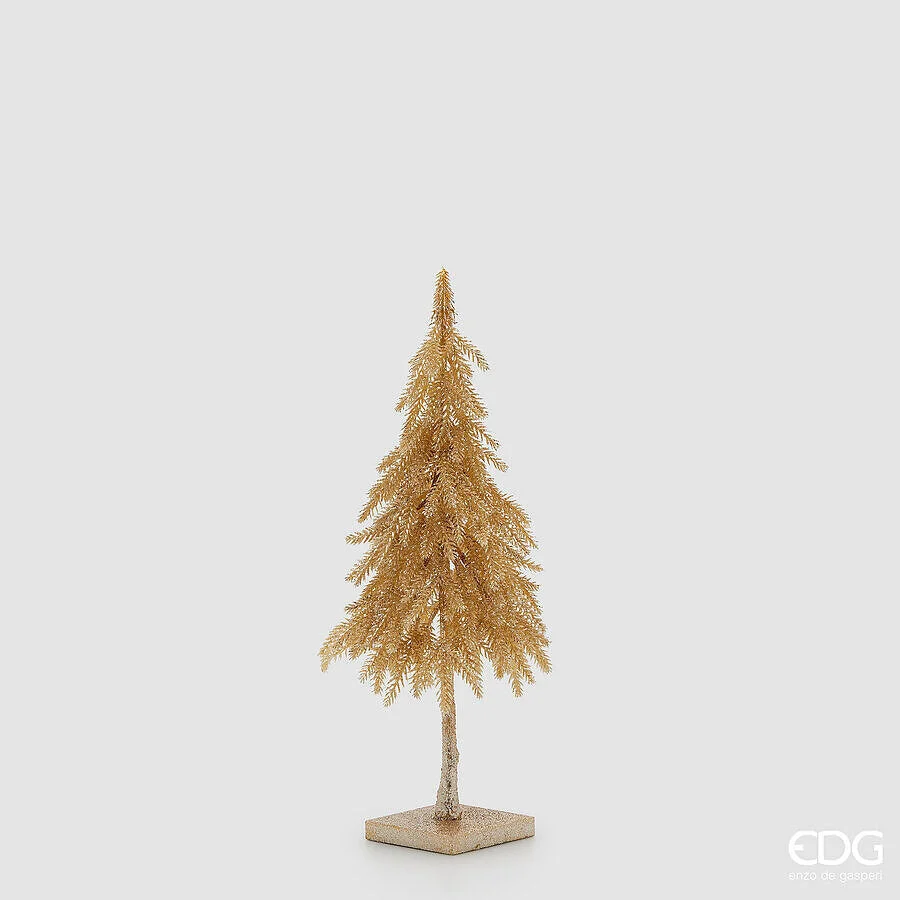 EDG Enzo De Gasperi Pino Natale Glitter con Base H 48 Cm Gold