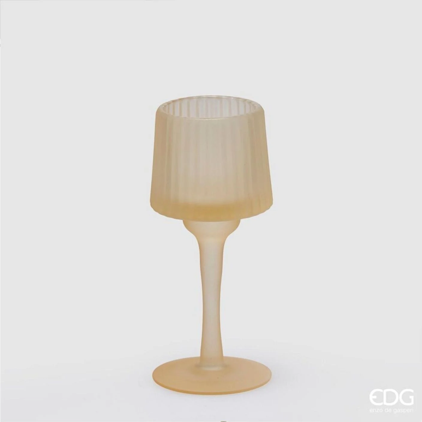 EDG Enzo De Gasperi Portacandela Lampada H 19 Cm D 8 Cm Ambra