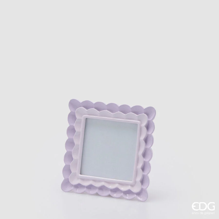 EDG Enzo De Gasperi Portafoto Cornice Balze Quadrato H 15 Cm L 15 Cm Lilla