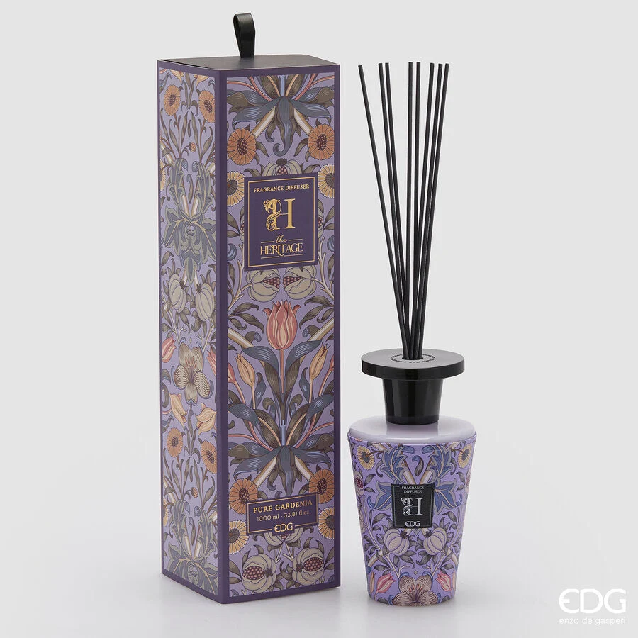 EDG Enzo De Gasperi Profumatore Bottiglia Heritage 1.000 Ml H 23 Cm Pure Gardenia