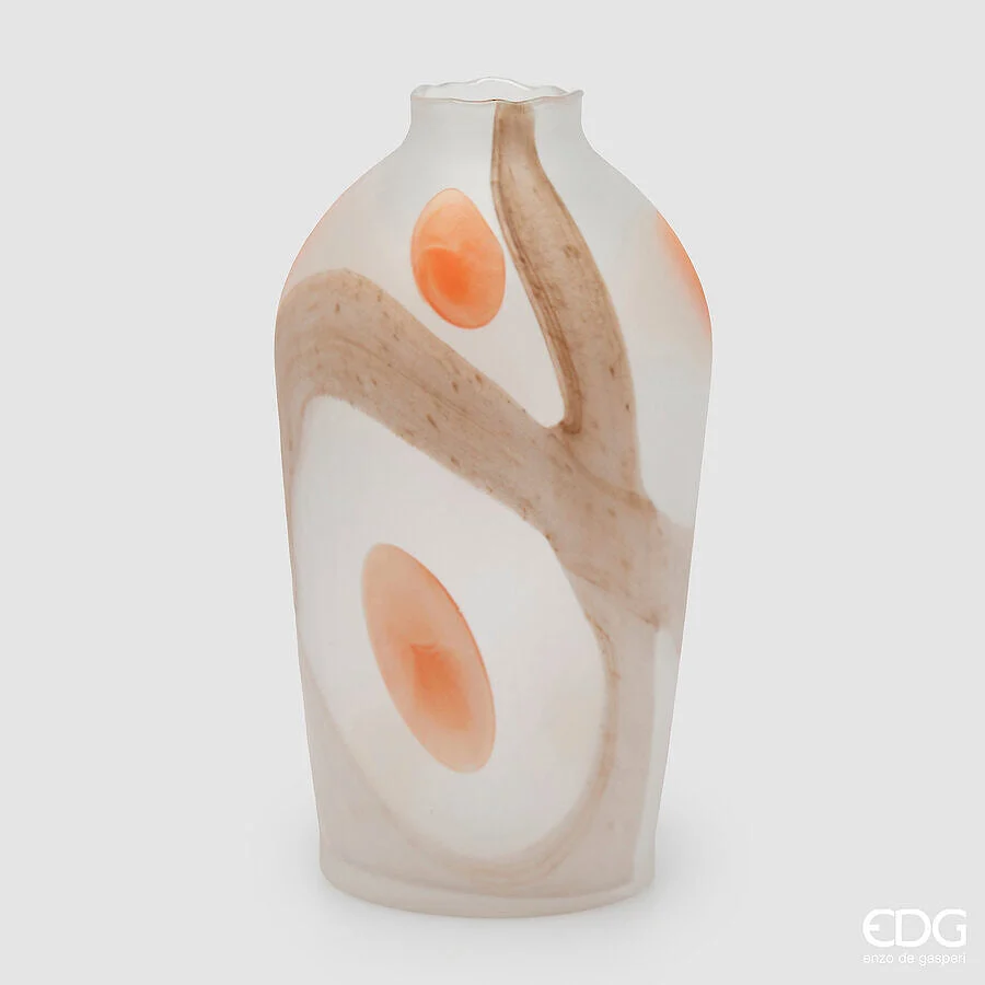 EDG Enzo De Gasperi Vaso Macula Anfora H 37 Cm D 20 Cm Waterproof Vetro Mix Orange