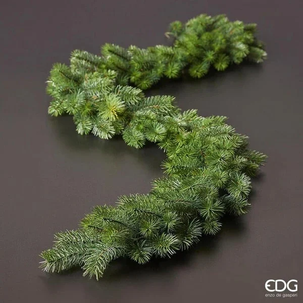 EDG Enzo De Gasperi Festone Natale Pino L 182 Cm 162 Tips Green