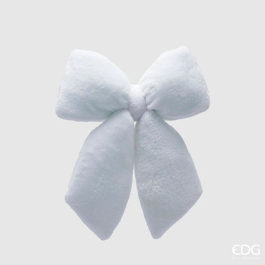 EDG Enzo De Gasperi Fiocco Natale Furry H 43 Cm L 41 Cm White