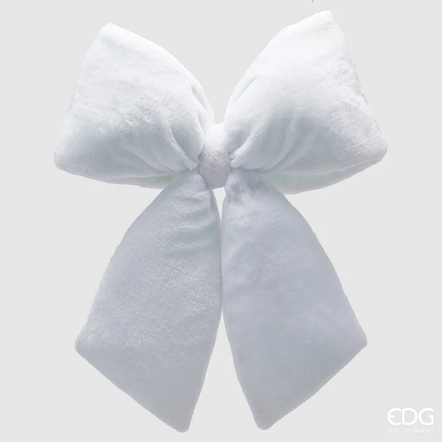 EDG Enzo De Gasperi Fiocco Natale Furry H 64 Cm L 60 Cm White