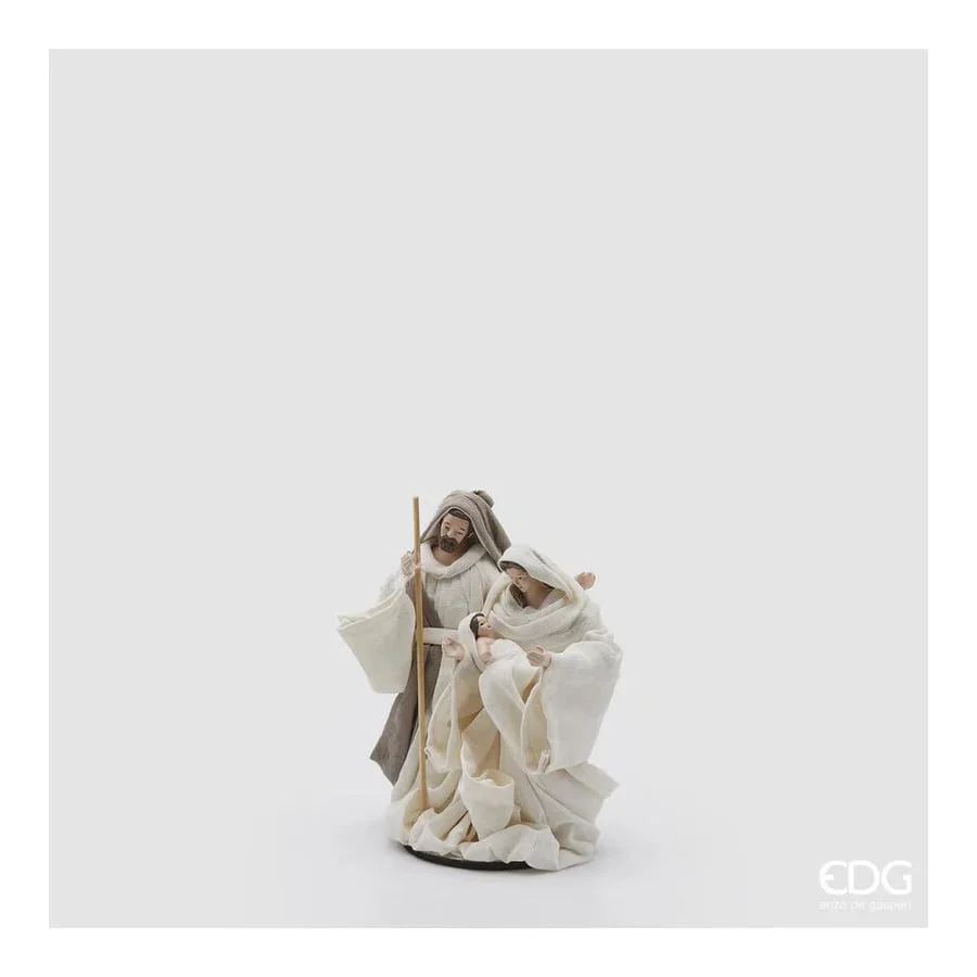 EDG Enzo De Gasperi Natività Lord Natale con Base H 17 Cm Ivory