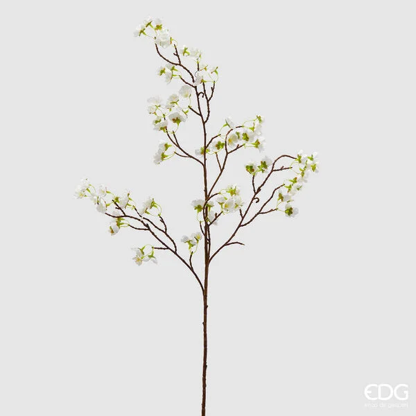 EDG Enzo De Gasperi Ramo Fiori di Pesco Artificiale H 105 Cm White