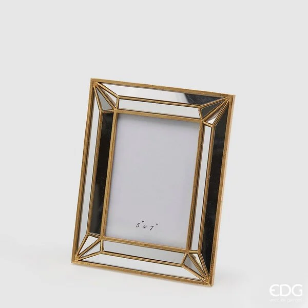 EDG Enzo De Gasperi Portafoto Specchio Liberty 25 x 20 Cm Colore Oro