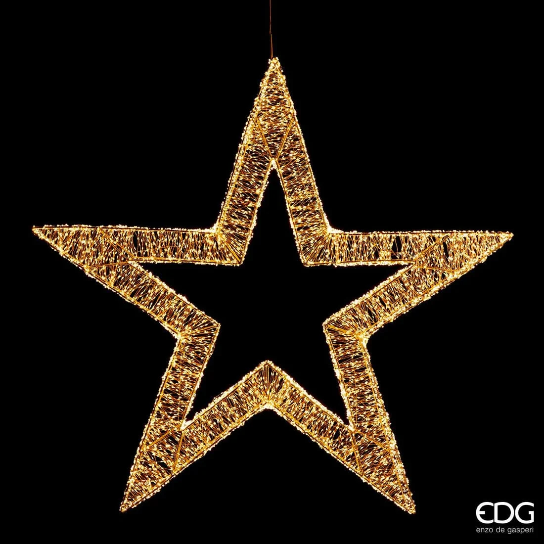EDG Enzo De Gasperi Stella di Natale Gigante MicroLed 12.000 D 130 Cm Cavo 1,5 Mt Ivory