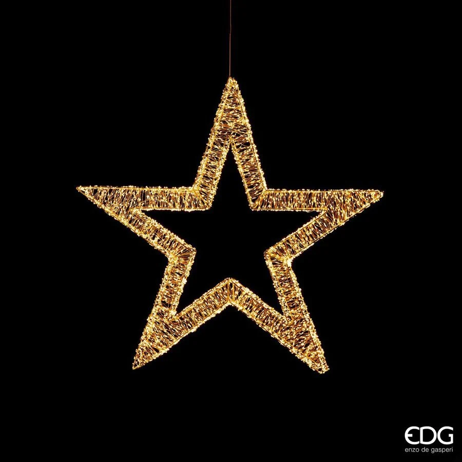 EDG Enzo De Gasperi Stella di Natale Grande MicroLed 4.800 D 70 Cm Cavo 4 Mt Ivory
