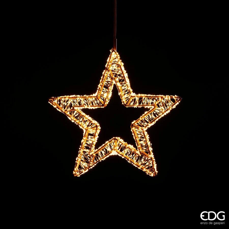 EDG Enzo De Gasperi Stella di Natale Maxi MicroLed 1.920 D 40 Cm Cavo 4 Mt Ivory