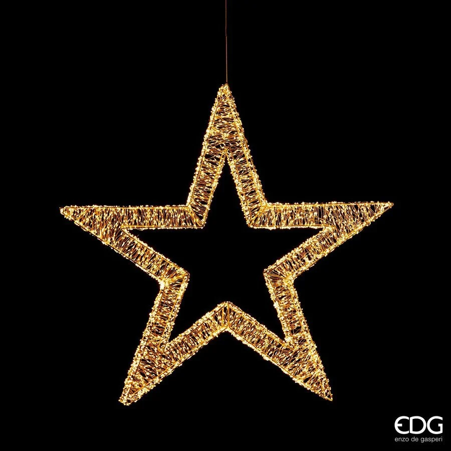EDG Enzo De Gasperi Stella di Natale Maxi MicroLed 7.200 D 110 Cm Cavo 1,5 Mt Ivory