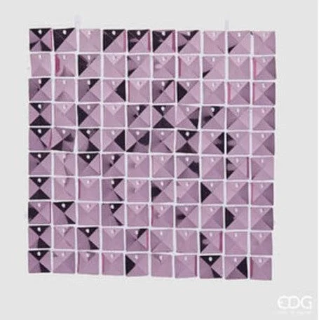 EDG Enzo De Gasperi Tenda Natale Glitter Quadrato  30 x 30 Cm Pink