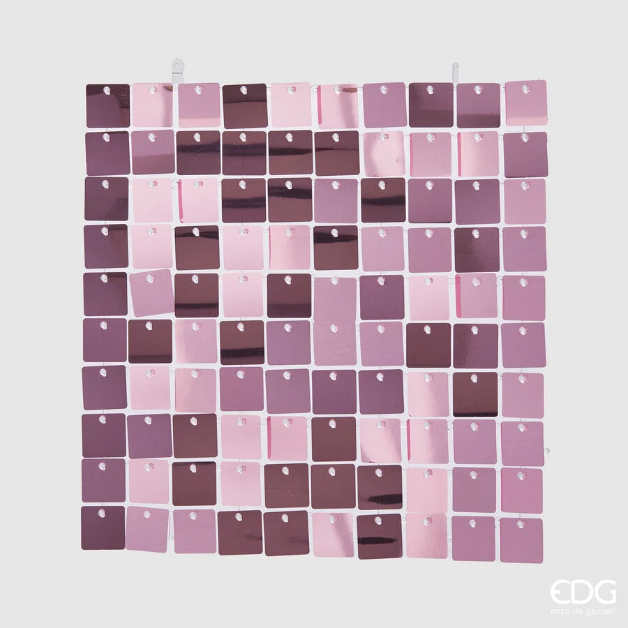 EDG Enzo De Gasperi Tenda Natale Glitter Quadrato  30 x 30 Cm Rose Gold