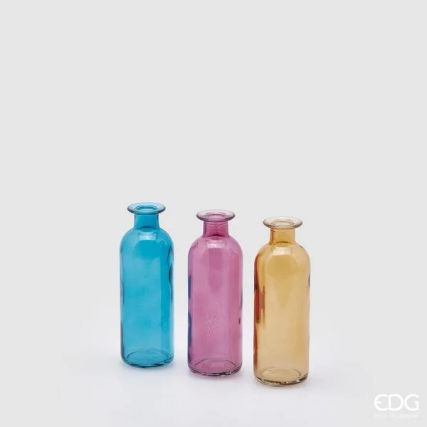 EDG Enzo De Gasperi Vaso Bottiglia (3col.Ass) H16 D5,5 C3 Multicolor
