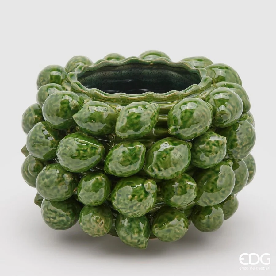 EDG Enzo De Gasperi Vaso Chakra Limoni H 22 Cm D 31 Cm 45 Frutti Light Green