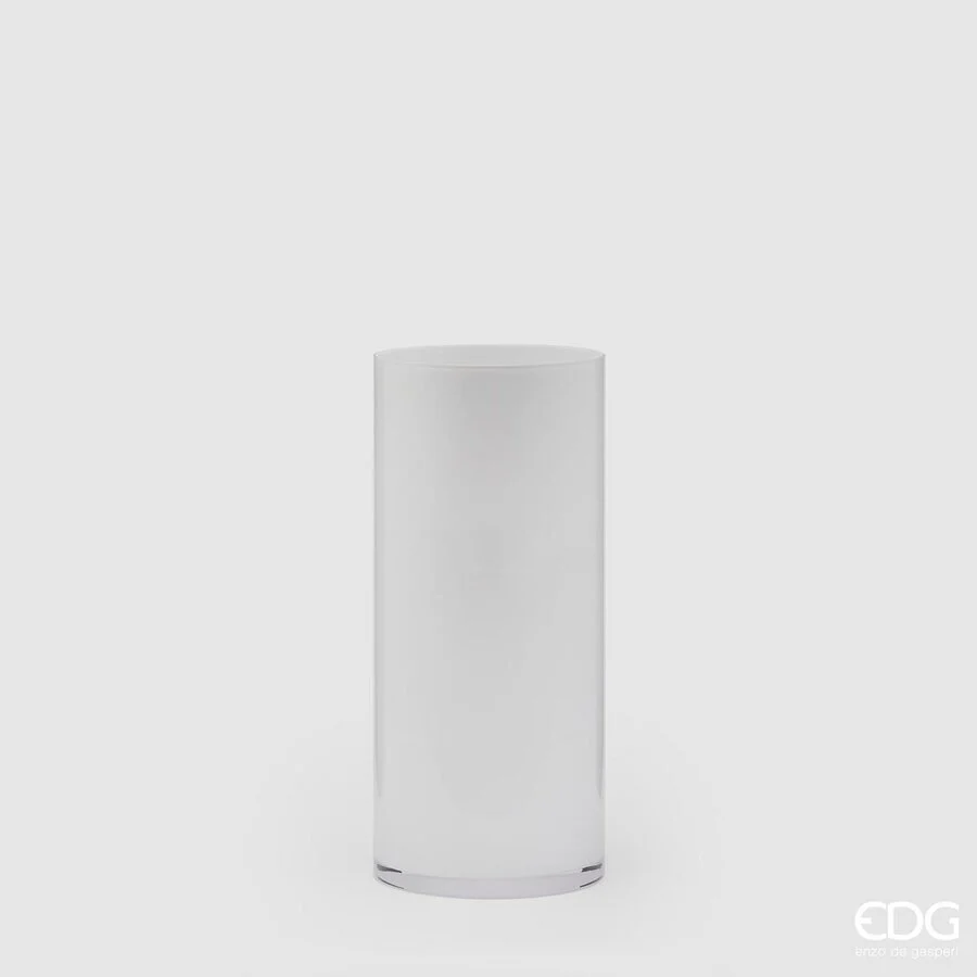 EDG Enzo De Gasperi Vaso Cilindrico H 30 Cm D 15 Cm Nida Opal Natale