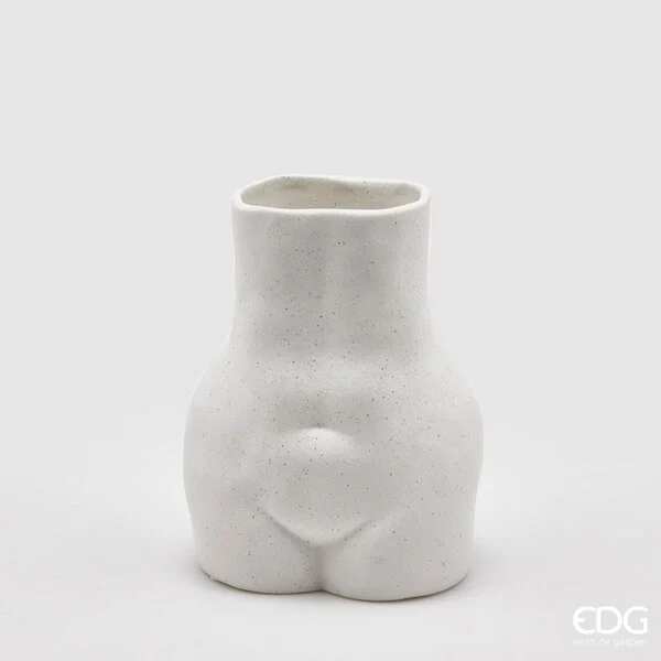 EDG Enzo De Gasperi Vaso Donna H.22x17x14 White Bianco
