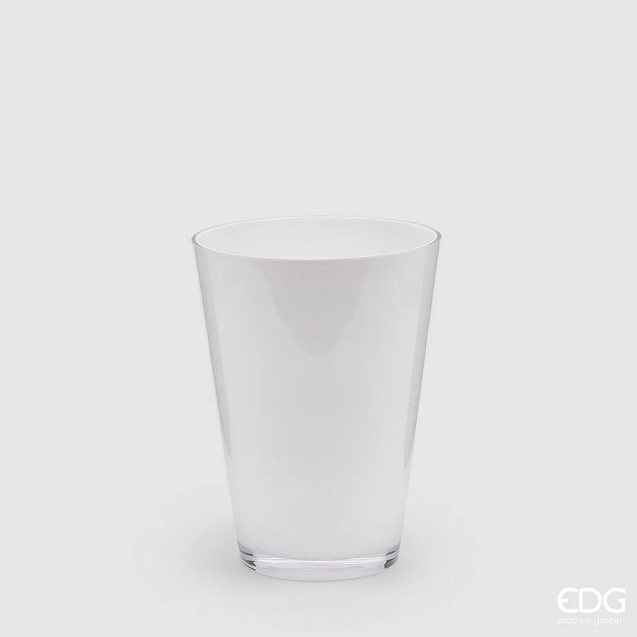 EDG Enzo De Gasperi Vaso Svasato H 26 Cm D 20 Cm 5 Mm Nida White Natale