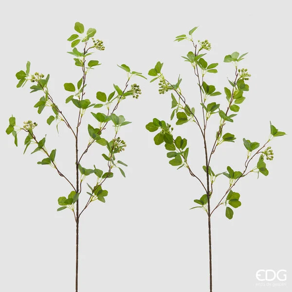 EDG Enzo De Gasperi Viburno Ramo 5 Ramificazioni con Bacche H 90 Cm Verde 1 Pz