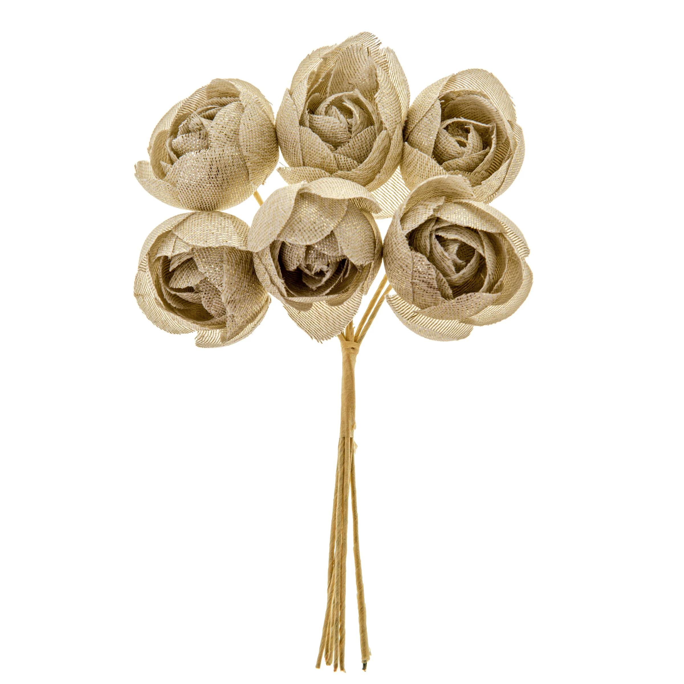 ETM Bocciolo Singolo Bomboniera 3,5 Cm Oro 12 Pz