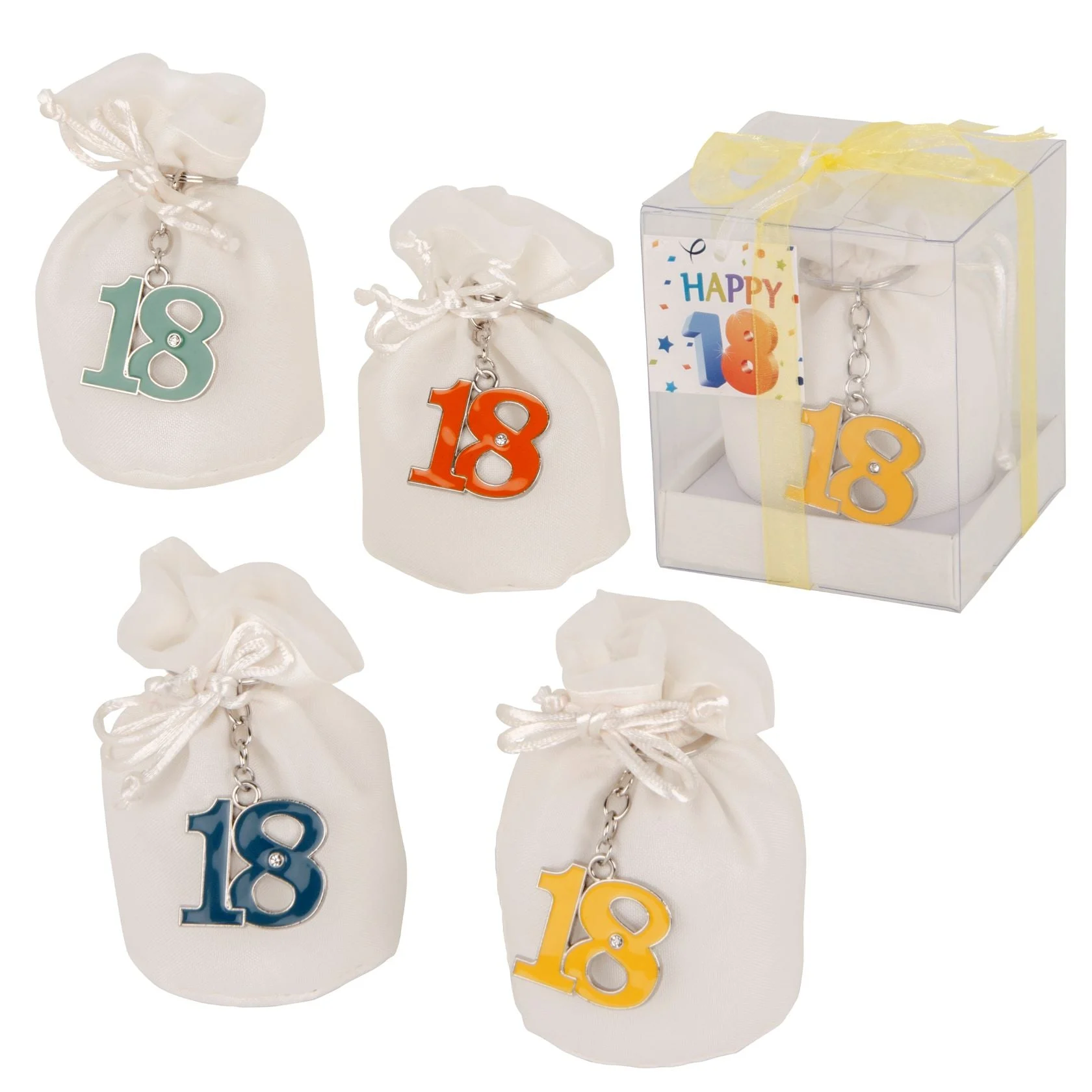 ETM Event Gift Box 18 Anni Bomboniera Portaconfetti Ass. 3,5 Cm Multicolor 1 Pz
