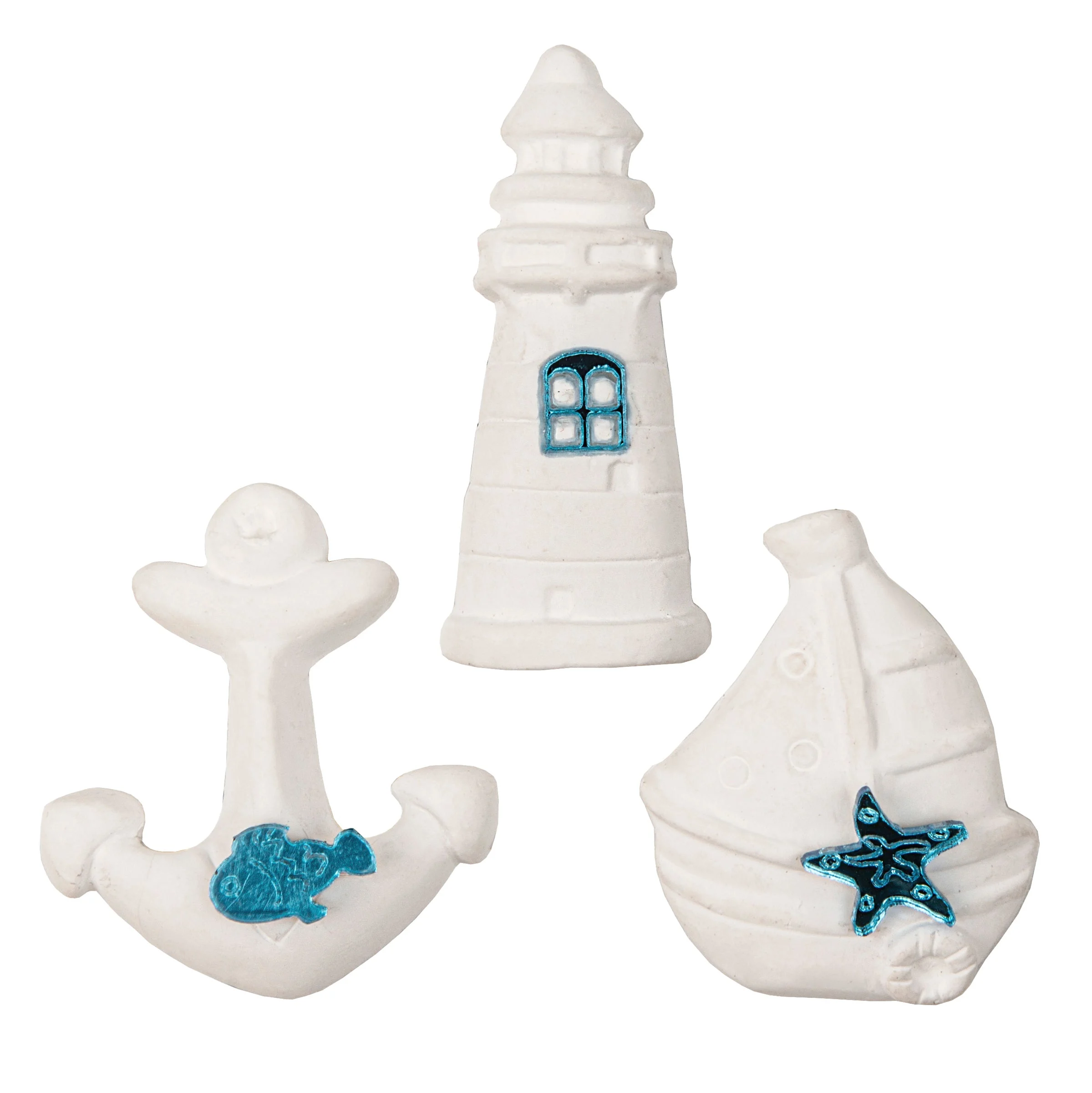 ETM Gesso Mare 4,5 Cm Ass. Bomboniera Bianco Celeste 12 Pz