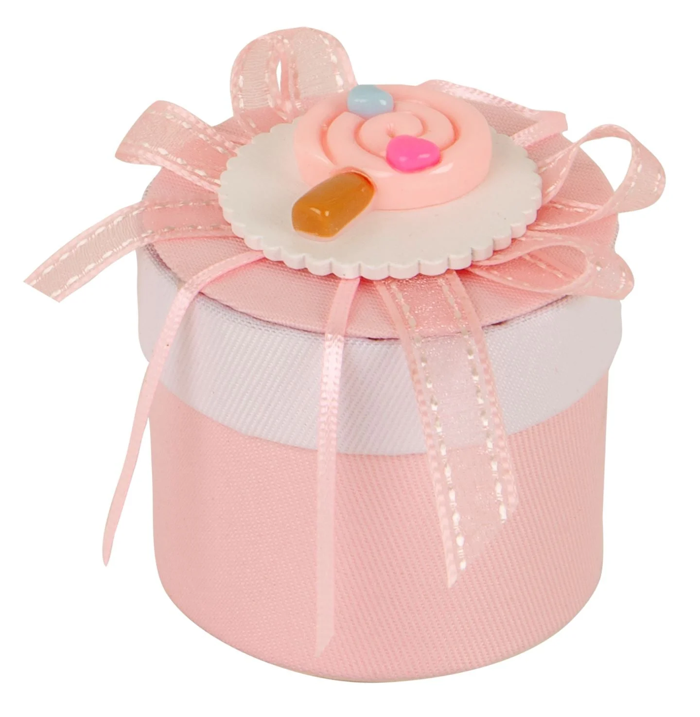 ETM Mella Box Bomboniera Portaconfetti D 6 Cm H 6 Cm Rosa 6 Pz