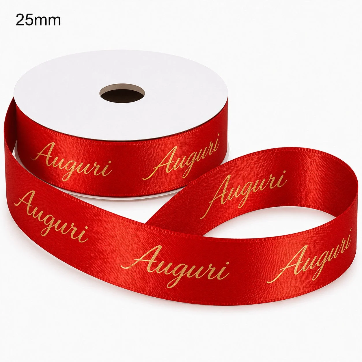 ETM Nastro Nastro Auguri Rosso 25 mm x 25 mt