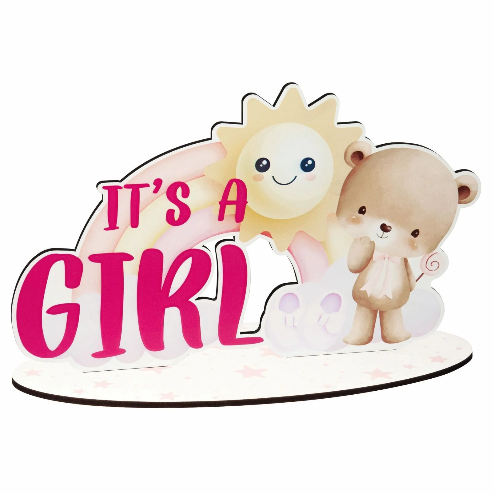ETM Party Baby Shower Boy 35 Cm H 22 It's a Girl Rosa