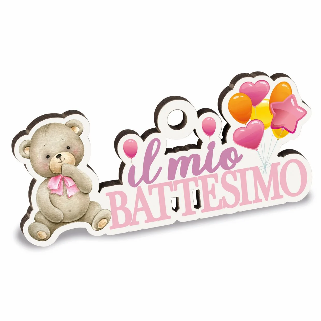 ETM Party Il Mio Battesimo 6,5 Cm Rosa 12 Pz