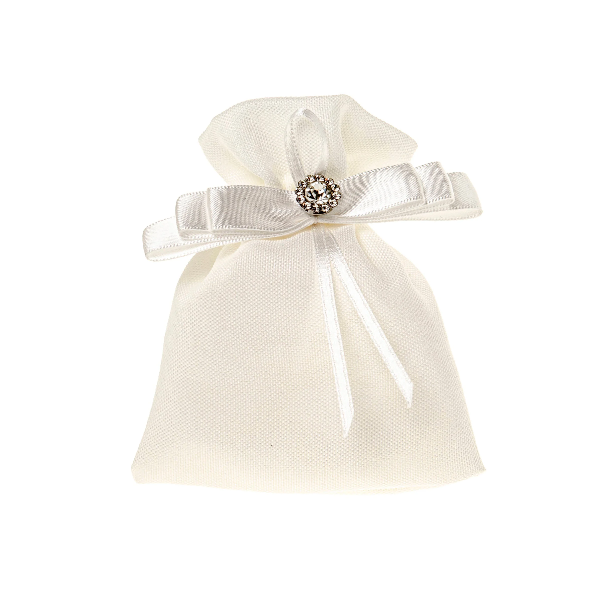 ETM Sacchetto Brilla Bag Bomboniera Portaconfetti  9 x 11 Cm Bianco 12 Pz