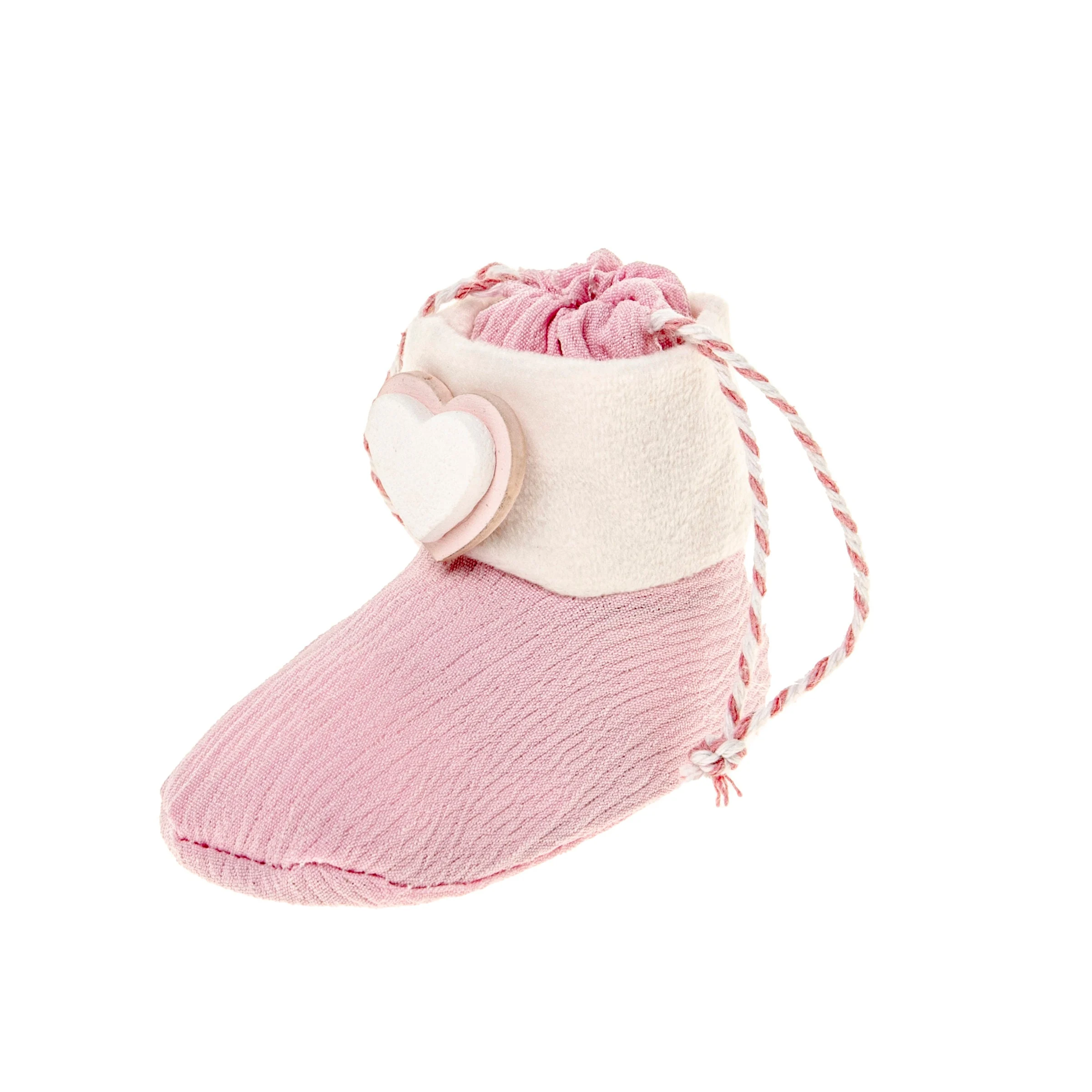 ETM Sacchetto Pepè Scarpina Bomboniera Portaconfetti 9 Cm Rosa 12 Pz