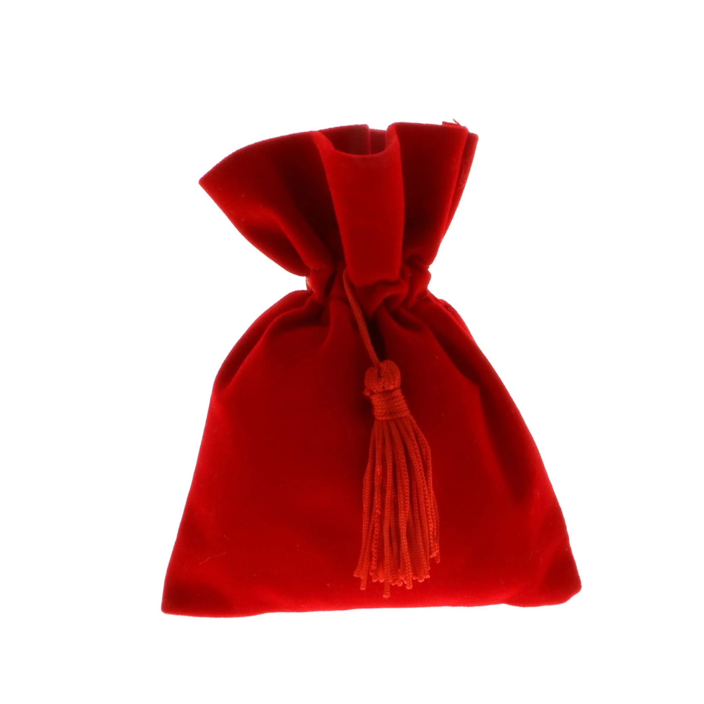 ETM Sacchetto Portaconfetti Laurea Velvet Bag 10 x 13 Cm Rosso 12 Pz
