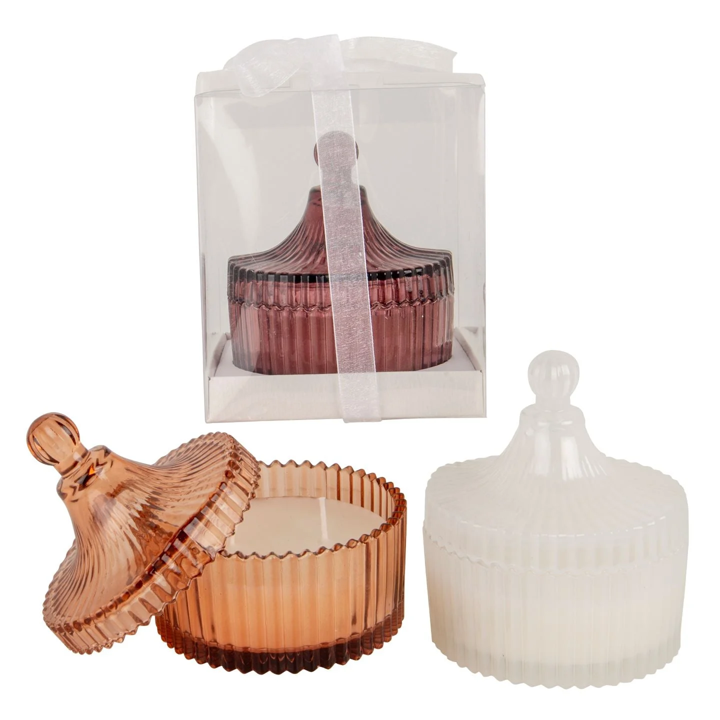 ETM Scatola Box con Candela D 10,5 Cm H 12 Cm Ass. 1 Pz